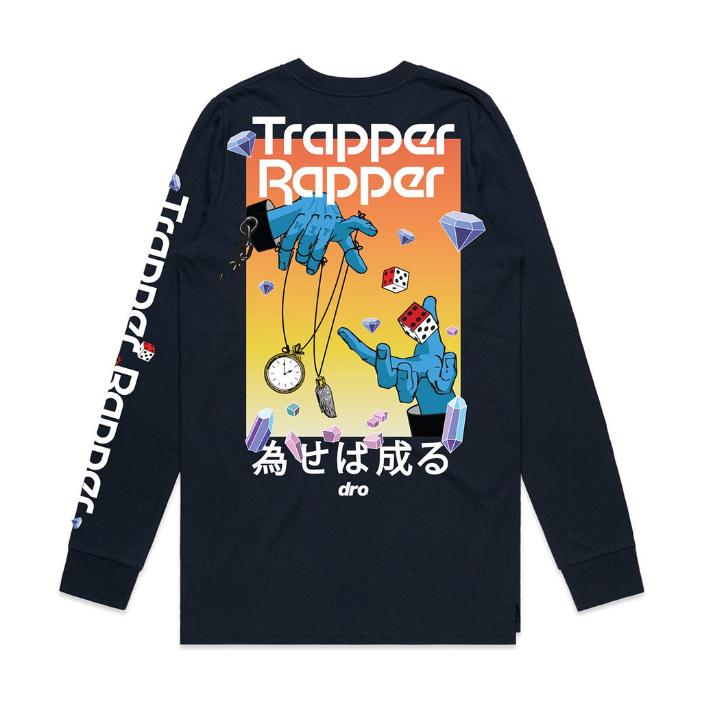 X Waka Flocka - Trapper Rapper Navy Long Sleeve